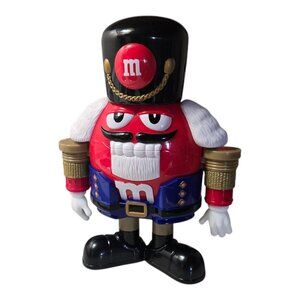 M&M Nutcracker Dispenser Red and Blue Collectible Preowned